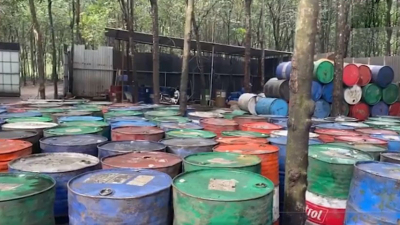 Trảng Bom, Đồng Nai: Ngang nhiên tái chế dầu nhớt phế thải gây ô nhiễm môi trường