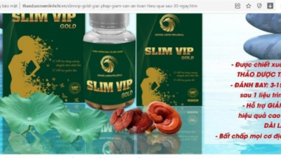 Giảm cân SLIMVIP GOLD mang thương hiệu Hồng Minh quảng cáo sai công dụng sản phẩm