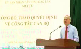 Sở Y tế Đắk Lắk công bố các quyết định về công tác cán bộ