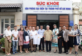 Chủ tịch Hội Giáo dục chăm sóc sức khoẻ cộng đồng Việt Nam thăm các đơn vị của Tạp chí Sức Khoẻ Cộng Đồng tại TP. HCM