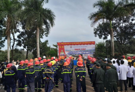 Bệnh viện Đa khoa tỉnh Đắk Nông diễn tập phương án chữa cháy và cứu nạn cứu hộ