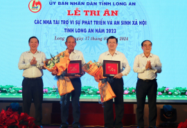 Long An tri ân các nhà tài trợ vì sự phát triển và an sinh xã hội tỉnh năm 2023