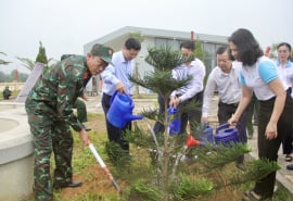 Đà Nẵng: Trồng 100 cây xanh tại khu vực bia chiến tích Gò Hà huyện Hòa Vang