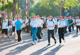 Ngành y tế tỉnh Đắk Nông tham gia chạy Olympic vì sức khỏe toàn dân