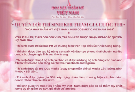 Cuộc thi “Hoa hậu thẩm mỹ Việt Nam - Miss Cosmetic Vietnam” 2024 chính thức công bố giấy chứng nhận đăng ký quyền tác giả trong nước và quốc tế