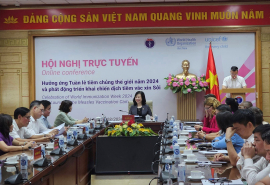 Hội nghị trực tuyến hưởng ứng 'Tuần lễ tiêm chủng thế giới 2024'