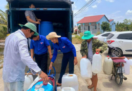 Long An: Khắc phục tình trạng thiếu nước sinh hoạt mùa hạn, mặn tại huyện Cần Giuộc