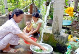 Long An: Hơn 82% hộ dân nông thôn được sử dụng nước sạch