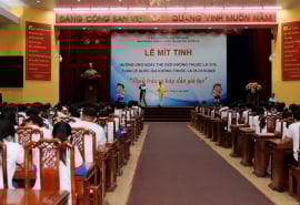 Tiền Giang: Mít tinh hưởng ứng Ngày Thế giới không thuốc lá và Tuần lễ quốc gia không thuốc lá