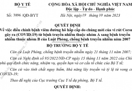 COVID – 19 chính thức từ bệnh truyền nhiễm thuộc nhóm A sang bệnh truyền nhiễm thuộc nhóm B