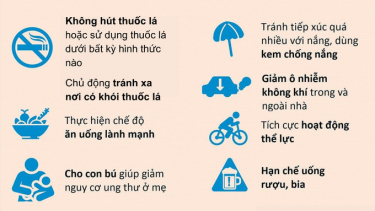 9 biện pháp giảm nguy cơ mắc ung thư