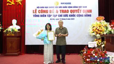Nhà báo Chu Thị Loan nhận quyết định bổ nhiệm Tổng Biên tập Tạp chí Sức Khỏe Cộng Đồng