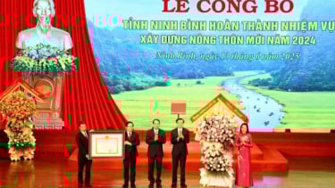 Tỉnh Ninh Bình được công nhận hoàn thành nhiệm vụ xây dựng nông thôn mới