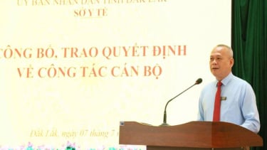 Sở Y tế Đắk Lắk công bố các quyết định về công tác cán bộ