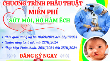 Bình Dương: Triển khai đăng ký chương trình phẫu thuật miễn phí dị tật sứt môi, hở hàm ếch