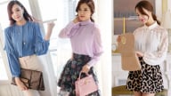 10 set đồ công sở đẹp mê hồn với sơ mi 'kín cổng cao tường'