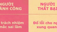 14 điểm khác biệt hoàn toàn giữa người thành công và kẻ thất bại