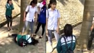 Xôn xao clip nữ sinh Yên Bái đánh bạn dã man trước sự dửng dưng của những người chứng kiến