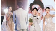 Hoa hậu Kiều Ngân đeo vòng cổ nửa tỉ đồng trong ngày cưới, Tronie xúc động đọc tuyên ngôn tình yêu với vợ