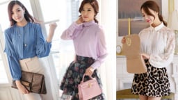 10 set đồ công sở đẹp mê hồn với sơ mi 'kín cổng cao tường'
